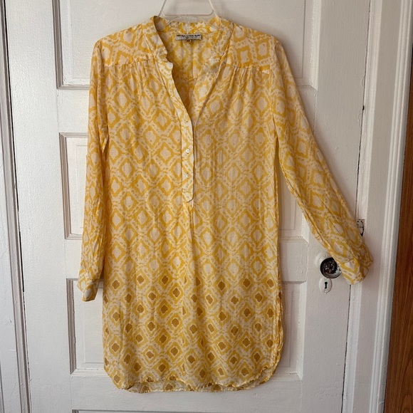 Roberta Roller Rabbit Tunic Silk Blend Lightweight 1/4 Button Down Roll Tab XS - Picture 17 of 17